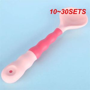 10~30SETS Healthy Safe And Clean Baby Feeding Spoon Training Self-feeding Spoon Training Tableware For Baby Children's Tableware 231229
