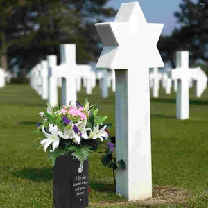 Garden Decorations Flower Stand Cemetary Vases Grave Layout Props Flowers Metal Holder Cemetery With Spike