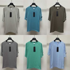 Summer CP Tshirt Designer Men T Shirt Solid Color Tee Soft Breattable Comfort Top Pure Cotton Par Youth Street Pullover Tshirts Men Women CP kläder