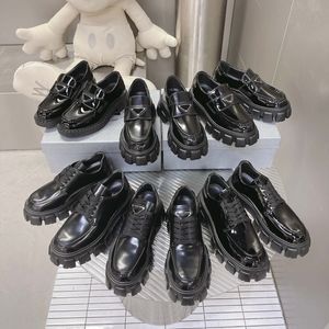 10A designerskie mokasyny szczotkowane skórzane monolit czekoladowe skórzane mokasyna czarne skórzane buty