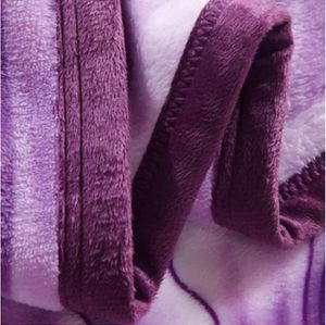 Blankets Cute Plush Package Edge Technology Paern High Density Super Soft Flannel Purple Floral Blanket To on For The Sofa Bed Textile