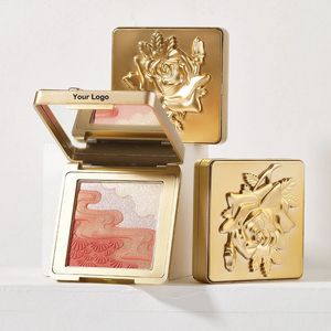 Iluminador Highlighter Face Contouring Makeup Palette Shimmerブロンザーとハイライトボディビューティープライベートレーベル231229