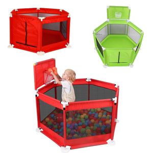 Gates katlanır çocuklar playpen bebek çit yatak topu havuzu için güvenli bariyer 06 yıl çocuk playpen oxford kumaş havuz topları çocuk çit