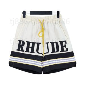 Mens Shorts Rhude Mens Shorts Designer Shorter Men Women Swim Short Cashew Flower Knit Drawstring Capris Men Couples Joggers Sportswear Loose ru Casual B RNE9