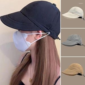 Berets Solid Color Sunshade Baseball Cap Regulowane Hip Hop Windsiring Hats Outdoor Cycling Toraning Caps oddychający kapelusz snapback