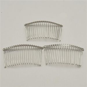 50st Black Gold Silver 20 tänder bröllop Bridal DIY Wire Metal Hair Comb Clips Hårfynd Tillbehör335Z