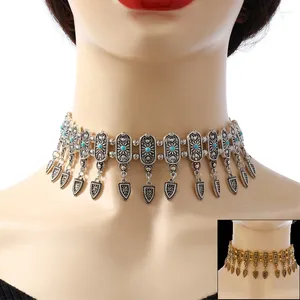 Halsband Vintage Bohemian Ethnischen Kragen Schlüsselbein Kette Mode Frauen Halskette Weiblichen Schmuck Bankett Party Kleid Zubehör