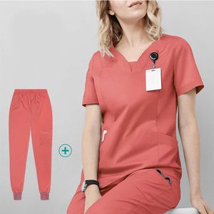 YL039 kirurgiska overall Medical Uniform Two Piece Pants Scrubs Hospital Workwear Health Nurse Dental Operating Room Hand Washing Suit Doctor Wholesale