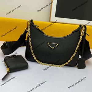 Borsa moda borsa a tracolla singola uomo e donna di lusso Tre in uno Nuova borsa a catena in nylon sotto le ascelle con mini portafoglio Borsa a tracolla versatile a spalla Palmare