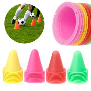 10 pçs cones de marcador de skate rolo futebol marcação copo marcador cones slalom rolo skate pilha copo equipamento de treinamento de futebol