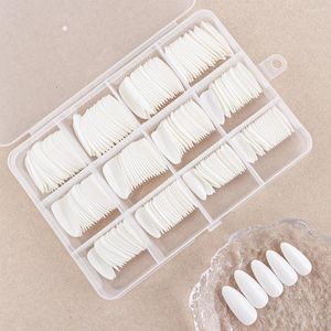 False Nails 240 Pieces Almond Press On Bulk Various Colors Reusable Wearable Artificial Nail Tips Full Cover Manicure Art Tools