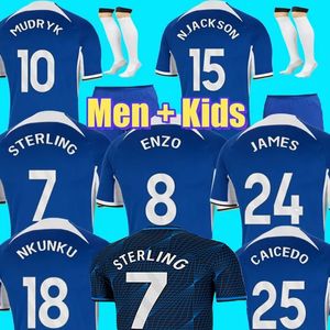 CFC soccer jerseys Drogba Lampard 23 24 Enzo Fernandez Mudryk STERLING Nkunku Jackson ZOLA 97 98 11 12 Retro Torres Chukwuemeka JAMES football shirt men kids kits XXL