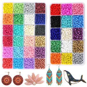 Wholesale 2mm 3mm 4mm Glass Seed Beads Kit Czech Seed Beads Round Beads For DIY Bracelet Necklace Jewelry Accessories 24 Colors 231229