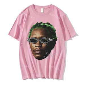 Erkek Tişörtler Rapçi Young Thug Graphic T Shirt Erkek Kadın Moda Hip Hop Sokak Stili Tshirt Yaz Günlük Kısa Kollu Tee Büyük boy y26