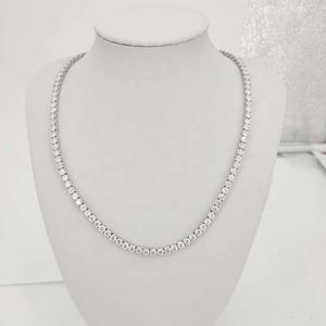 Master Rocks Sterling Sier 10K Gold Plated Iced Out 5Mm VVS Moissanite Tennis Chain