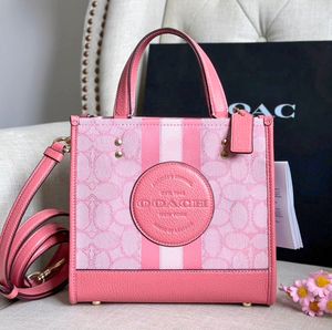 Płótno górna rękojeść pola Dempsey luksusowy designerski pasek damski męskie 10a sprzęgło krzyżowe torby na ramię w Tote Travel Shop Duże różowe siodełka mamusi