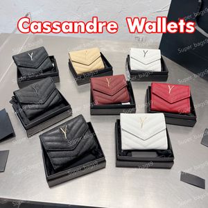 Cassandre-Geldbörse, Designer-Geldbörse, Damen-Geldbörse, Top-Qualität, Klappe, Luxus-Leder-Geldbörse, Kreditkartentasche, modische, klassische Clutch, Herren- und Damen-Business-Schlüsseltasche