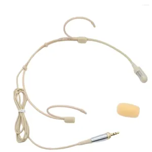 Mikrofony Autentyczne przenośne mikrofon zestaw słuchawkowy Cardioid dla EW G3 G4 Beige System bezprzewodowy