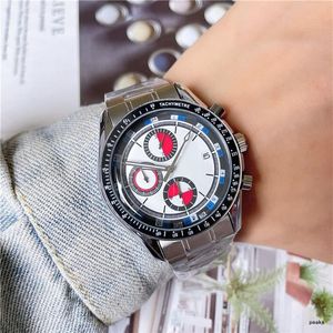 2022 High Quality Master Quartz Chronograph Function Mens Watch Speed Moon Watches Stainless Steel Flod Clasp Mens Wristwatches2760