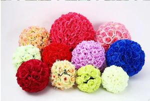 Wreńki sztuczna jedwabna Rose Ball Wedding Silk Pomander Kissing Ball Ball Dekorat Flower Garden Dekoracja FB005