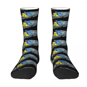 Men's Socks All Seasons Crew Stockings Freight Train CSX Engine Harajuku Fashion Hip Hop Long For Men Women Christmas Gifts