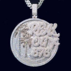 Iced Out Hiphop Jewelry Sterling Sier Custom VVS Moissanite Pendant