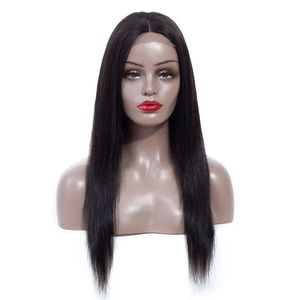 かつらブラジルのストレートヒューマンヘアレースウィッグ4*4レース閉鎖ウィッグプリックレースフロントヒューマンヘアウィッグと黒人女性のための赤ちゃんの髪の毛