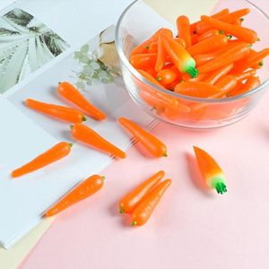 Decorative Flowers 4 Pcs Mini Carrots Simulated Small Ornament Fake Decor Model Faux For Easter Vegetables