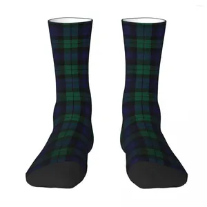 Meias masculinas todas as estações meias blackwatch tartan roupas modernas harajuku acessórios para homem feminino presente de aniversário