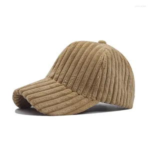 Ball Caps Fashion Corduroy Baseball Cap Autumn Winter Outdoor Keep Warm Snapback Ins Hip Hop Men Women Thermal Hats MZ0388