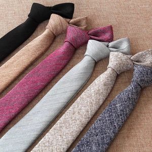 Fliegen Mode Baumwolle Anzug Krawatten Für Mann Frau Einfarbig Schlank Hochzeit Party Zubehör Geschenk Hohe Qualität