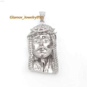 Gioielleria raffinata personalizzata Ciondolo Sier Zircone Moissanite Diamanti da uomo Ciondoli Hiphop Gioiellisterling Ciondolo Sier Jesus