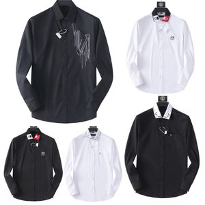 Erkekler Sıradan Gömlek Tasarımcı Bluz Moda Hırka Uzun Kollu Gömlek Baskı Mektupları Ceket Düğmeleri Sıradan Erkek Gömlek M-3XL