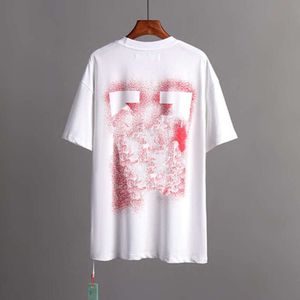 Herren T-Shirt Designer Luxus Offs T-Shirts Marke Tops T-Shirts Männer Frauen Offswhite Casual T-Shirt Sommer Klassische T-Shirts Back Paint Arrows Weiß Kurzarm T-Shirt 87QX