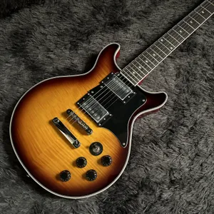 Studio elektryczna gitara mahoniowa body rosewood podstrunnica vintage kolor sunburst kolor płomień klonowy TOP TUNE-T-O-MATIC BEZPIECZNIK