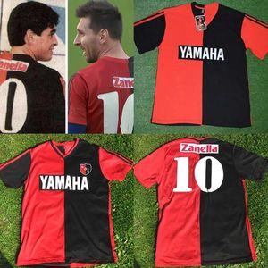 93/94 Retro Newell's Old Boys Fußballtrikots 1993/1994 MARADONA Gedenk-Fußballtrikots MESSIS Nummer 10 Maillots de Football-Trikot