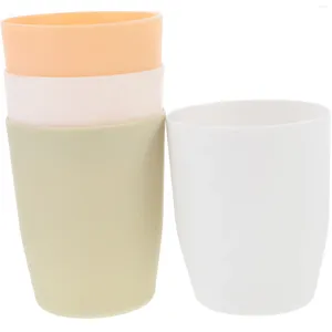 Tumblers 4 Pcs Water Cup Reusable Student Toothbrush Holders Toothpaste Pp Mouth Wash Cups