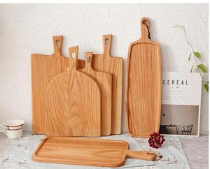 Block Hot Sale Squre Kitchen Choping Block Wood Home Cutting Board Cake Sushi Plate Servering Magasy Bread Dish Fruit Plate Sushi Tray Ste