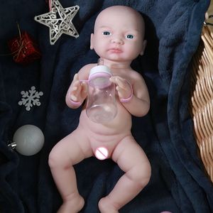 COSDOLL 26kg 45cm Reborn Baby Puppen Ganzkörper Silikon Mädchen Puppe Lebensechte Realistische brith Spielzeug Für Kinder Weihnachten 231229