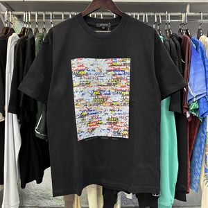 パープルシャツメンズTシャツデザイナーTシャツグラフィックティー服コットンシャツグラフィティ邪悪な楽しいカラープリントプリントスケッチオイルペインティングパターンストリートグラフィティルーリーフィー8