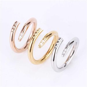 Love Ring Titanium Steel Single Nail Ring European och American Fashion Street Hip-Hop Casual Par Birthday Engagement Holiday G221Y