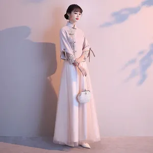 Abbigliamento etnico Abito da damigella d'onore cinese di grandi dimensioni stile 2023 Tang da sera femminile