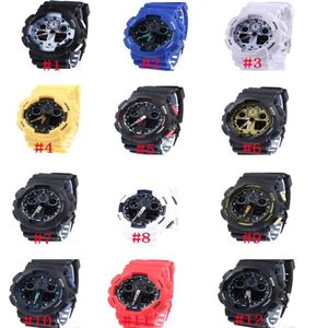 5pcs الكثير من الالكترونيات الرياضية الساعات الرجال مقاوم للماء G100 الرقمية LED Mens Watch Wather Women Boys Girls 193J