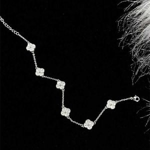 Jewelry Luxury Bracelet Link Designer Chain VanCa Kaleidoscope 18k Gold Van Clover Bracelet with Sparkling Crystals and Diamonds Perfect Gift for Women Girls T3CJ