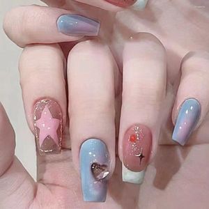False Nails Nail Accessories Manicure Material Full Cover Art Tips Fake Pink Blue Gold Moon Star Extension