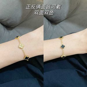 Link Designer Schmuck Luxusarmband Kette Vanca Kaleidoskop 18K Gold Van Clover Armband mit funkelnden Kristallen und Diamanten Perfektes Geschenk für Frauen Mädchen 96x9