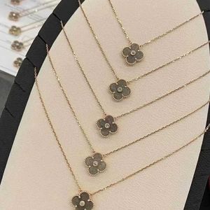 VanCA Luxury Designer Jewelry Accessories Ten Flower Pendant Necklace Lucky Four Leaf Grass 10 Flower Necklace Collar Chain Fritillaria Necklace Agate E69K