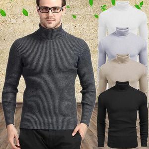 Camisolas masculinos 2023 Sweater de gola alta de inverno