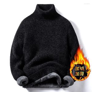 Camisolas Masculinas Engrossadas Suéter De Pelúcia Pescoço Alto Estilo Coreano Na Moda E Personalizado Malha De Outono