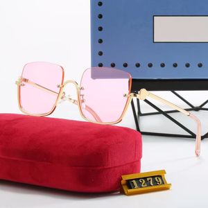 designerskie okulary przeciwsłoneczne kobiety CC okulary różowe okulary przeciwsłoneczne Nowe europejskie w stylu europejskim w stylu okularów przeciwsłonecznych o połowie ramy Square Travel Essentials Multi kolor gogle uv400 odcienie